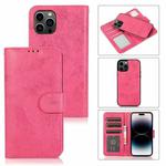 For iPhone 15 Pro Max 2 in 1 Detachable Phone Leather Case(Pink)