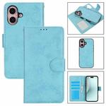 For iPhone 16 Plus 2 in 1 Detachable Phone Leather Case(Blue)