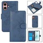 For iPhone 16 Plus 2 in 1 Detachable Phone Leather Case(Dark Blue)