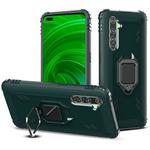 For OPPO Realme X50 Pro Carbon Fiber Protective Case with 360 Degree Rotating Ring Holder(Green)