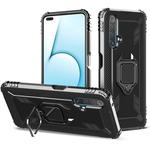 For OPPO Realme X50 & Realme X3 Carbon Fiber Protective Case with 360 Degree Rotating Ring Holder(Black)