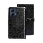 For Motorola Moto G84 5G idewei Crocodile Texture Leather Phone Case(Black)