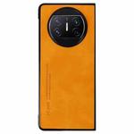 For Huawei Mate X3 i.Crystal Lambskin Folding Phone Case(Orange)