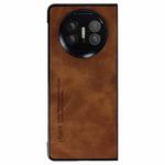 For Huawei Mate X5 i.Crystal Lambskin Folding Phone Case(Brown)
