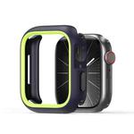 For Apple Watch 4 / 5 / 6 / SE 44mm DUX DUCIS Bamo Series Hollow PC + TPU Watch Protective Case(Midnight Blue+Green)