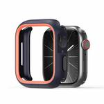 For Apple Watch 4 / 5 / 6 / SE 44mm DUX DUCIS Bamo Series Hollow PC + TPU Watch Protective Case(Midnight Blue+Orange)
