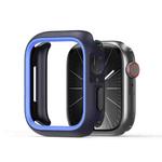 For Apple Watch 9 / 8 / 7 41mm DUX DUCIS Bamo Series Hollow PC + TPU Watch Protective Case(Midnight Blue+Blue)