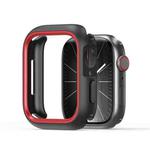 For Apple Watch 9 / 8 / 7 45mm DUX DUCIS Bamo Series Hollow PC + TPU Watch Protective Case(Black+Red)