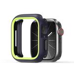 For Apple Watch 9 / 8 / 7 45mm DUX DUCIS Bamo Series Hollow PC + TPU Watch Protective Case(Midnight Blue+Green)