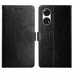 For ZTE Anshin Family A303ZT Y-shaped Pattern Flip Leather Phone Case(Black)