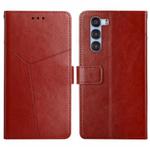 For ZTE nubia S 5G A403ZT Y-shaped Pattern Flip Leather Phone Case(Brown)