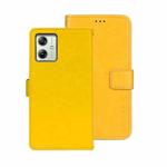 For Motorola Moto G54 5G EU idewei Crazy Horse Texture Leather Phone Case(Yellow)