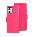 For Motorola Moto G54 5G EU idewei Crazy Horse Texture Leather Phone Case(Rose Red)