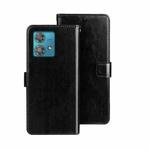 For Motorola Edge 40 Neo idewei Crazy Horse Texture Leather Phone Case(Black)