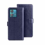 For Motorola Edge 40 Neo idewei Crazy Horse Texture Leather Phone Case(Blue)