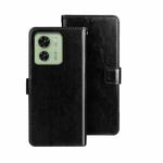 For Motorola Edge 40 5G idewei Crazy Horse Texture Leather Phone Case(Black)