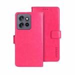 For Motorola Edge 50 Neo idewei Crazy Horse Texture Leather Phone Case(Rose Red)