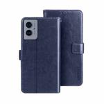 For Motorola Moto G55 5G idewei Crazy Horse Texture Leather Phone Case(Blue)