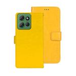 For Motorola Moto G Power 2025 idewei Crazy Horse Texture Leather Phone Case(Yellow)