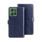 For Motorola Moto G Power 2025 idewei Crazy Horse Texture Leather Phone Case(Blue)