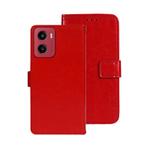 For Motorola Moto G05 idewei Crazy Horse Texture Leather Phone Case(Red)