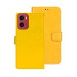 For Motorola Moto G05 idewei Crazy Horse Texture Leather Phone Case(Yellow)