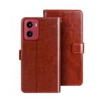 For Motorola Moto G05 idewei Crazy Horse Texture Leather Phone Case(Brown)