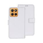 For Motorola Moto G15 idewei Crazy Horse Texture Leather Phone Case(White)