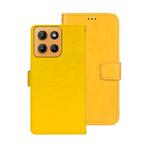 For Motorola Moto G15 idewei Crazy Horse Texture Leather Phone Case(Yellow)