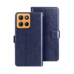 For Motorola Moto G15 idewei Crazy Horse Texture Leather Phone Case(Blue)