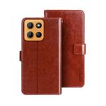 For Motorola Moto G15 idewei Crazy Horse Texture Leather Phone Case(Brown)