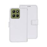 For Motorola Moto G15 Power idewei Crazy Horse Texture Leather Phone Case(White)