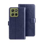 For Motorola Moto G15 Power idewei Crazy Horse Texture Leather Phone Case(Blue)