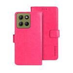 For Motorola Moto G15 Power idewei Crazy Horse Texture Leather Phone Case(Rose Red)