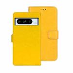 For Google Pixel 8 Pro idewei Crazy Horse Texture Leather Phone Case(Yellow)