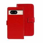 For Google Pixel 8 idewei Crazy Horse Texture Leather Phone Case(Red)