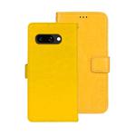 For Google Pixel 9a idewei Crazy Horse Texture Leather Phone Case(Yellow)