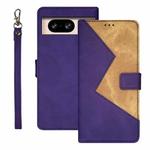 For Google Pixel 8 idewei Two-color Splicing Leather Phone Case(Purple)