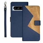 For Google Pixel 8 Pro idewei Two-color Splicing Leather Phone Case(Blue)