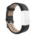 For Fitbit Charge 2 Plastic Leather Watch Band(Black)