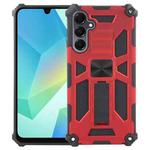 For Samsung Galaxy A36 5G Armor Shockproof TPU + PC Magnetic Phone Case with Holder(Red)