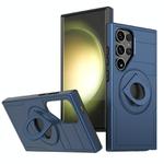 For Samsung Galaxy S25 Ultra 5G Armor MagSafe Ring Holder Phone Case(Blue)