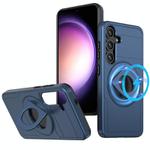 For Samsung Galaxy S25+ 5G Armor MagSafe Ring Holder Phone Case(Blue)