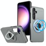 For Samsung Galaxy S25 5G Armor MagSafe Ring Holder Phone Case(Titanium Grey)