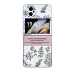 For vivo X Flip Pearlescent Paint Painted PC Phone Case(Sketch Flower)