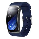 For Samsung Galaxy Gear Fit2 3D Textured Silicone TPU Watch Band(Navy)