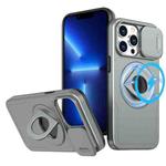For iPhone 13 Pro Camshield MagSafe Ring Holder Armor Phone Case(Titanium Grey)