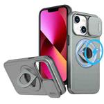 For iPhone 13 Camshield MagSafe Ring Holder Armor Phone Case(Titanium Grey)