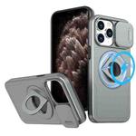 For iPhone 11 Pro Max Camshield MagSafe Ring Holder Armor Phone Case(Titanium Grey)