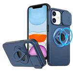 For iPhone 11 Camshield MagSafe Ring Holder Armor Phone Case(Blue)